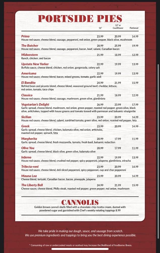 Portside Pizza Pub Menu image 4